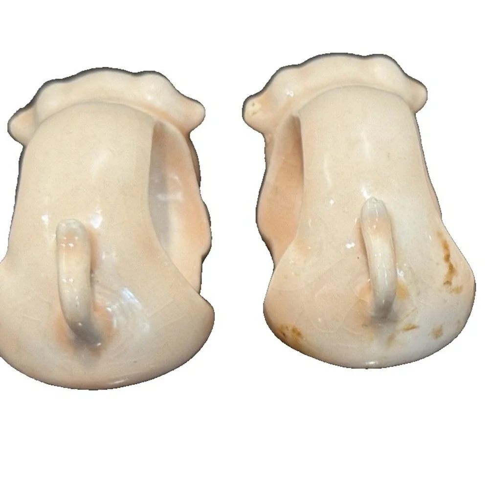 2 Piggy‎ Napkin Rings Country Ceramic Kitchen Dinning Farmhouse